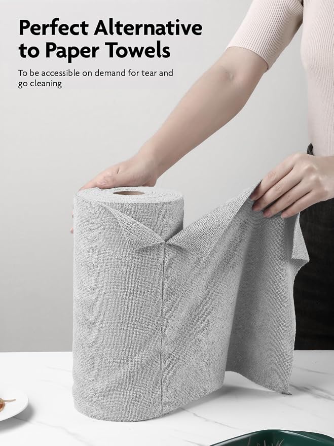 Fantasticlean Microfiber Cleaning Cloth Roll- 60 Sheets, Tear-away Microfiber - Image 2