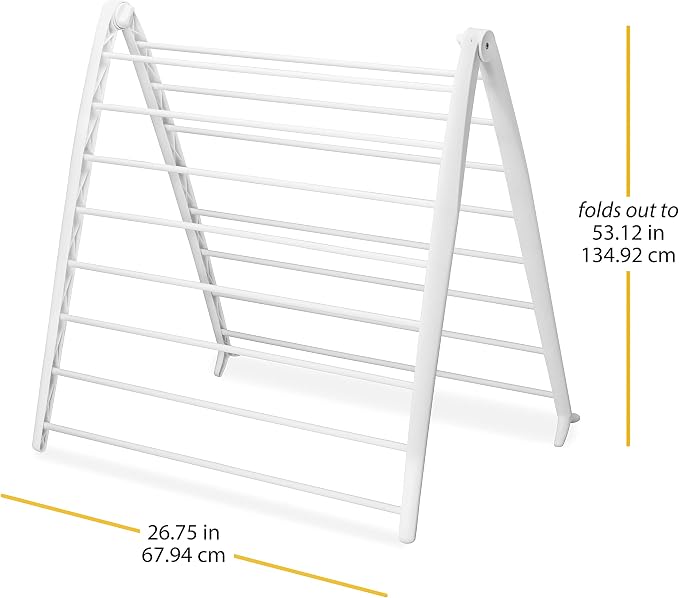 Whitmor Spacemaker Folding Drying Rack, Freestanding Indoor Clothes Dryer - Image 3