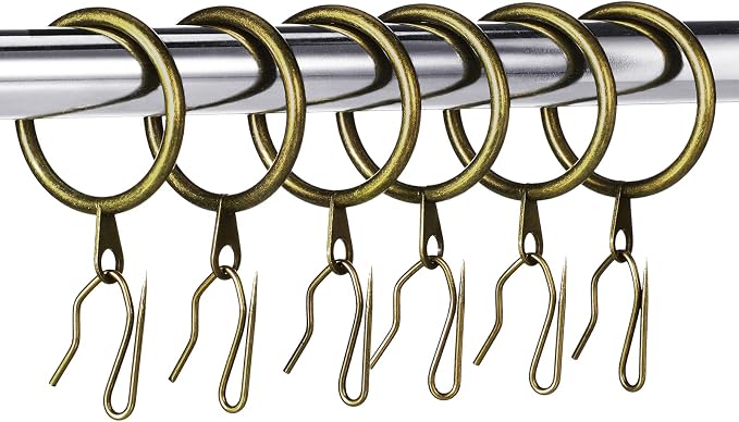 Hotop 30 Pcs Metal Drapery Curtain Rings by HOTOP