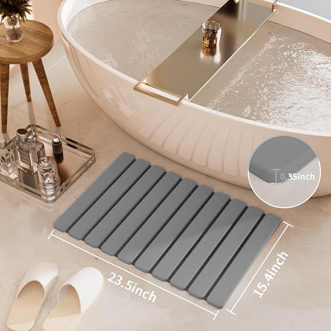 Foldable Stone Bath Mat, Diatomaceous Earth Stone Drying Mats - Image 3
