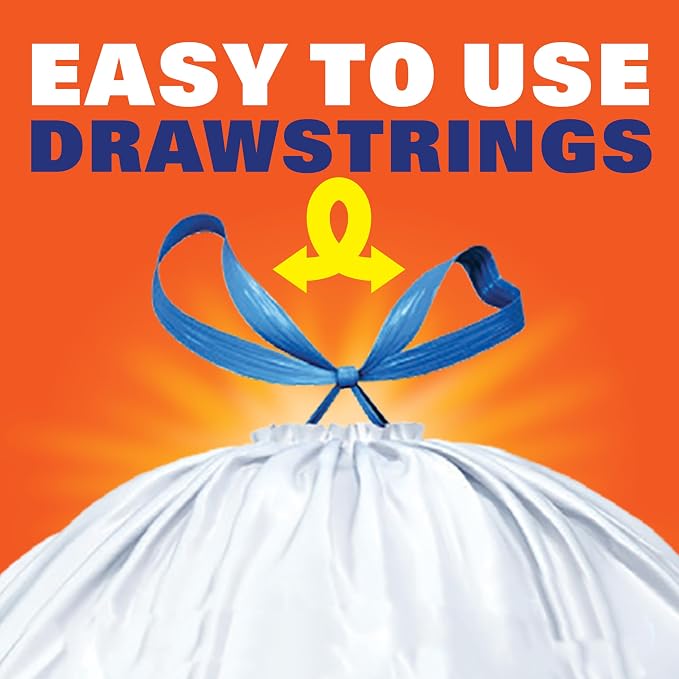 Hefty Strong 13G Tall Kitchen Trash Bags, 90ct | Bulk Pack, 13 Gallon Trash Bags - Image 5