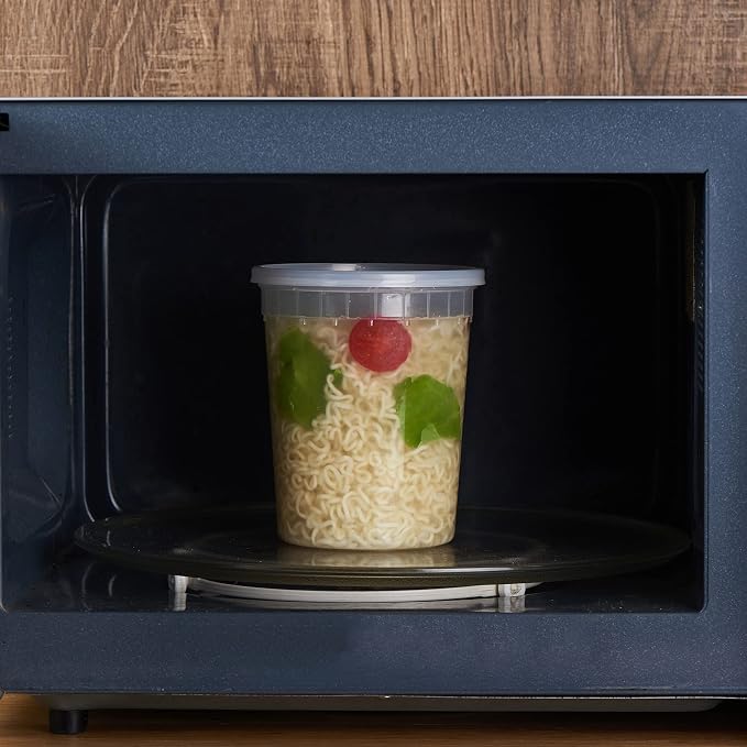 FULING 32oz Plastic Deli Containers, 240 Sets - Image 4