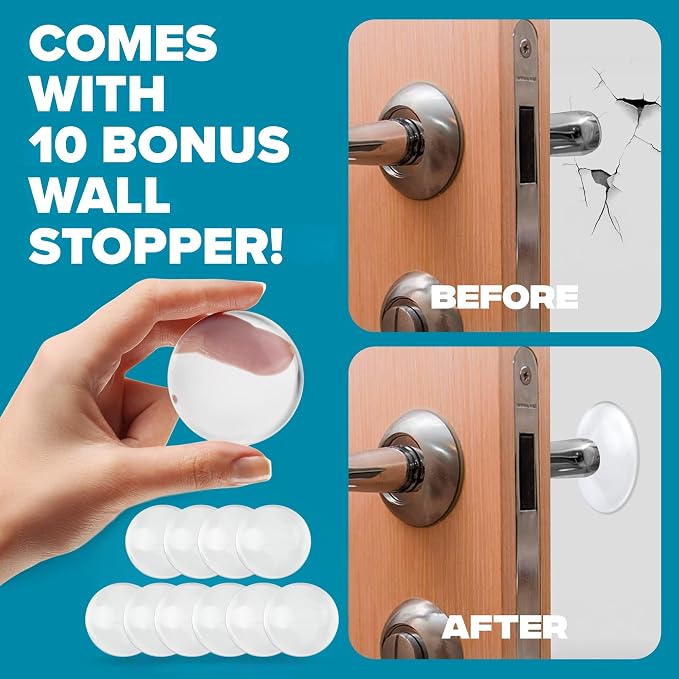 Stoppers for Bottom of Door – Heavy Duty Metal Rubber Door Stopper, Non-Slip - Image 4