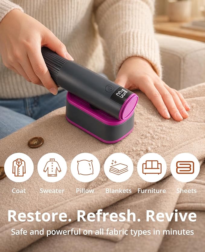 Fabric Shaver, 2-in-1 Rechargeable Lint Shaver - Image 4
