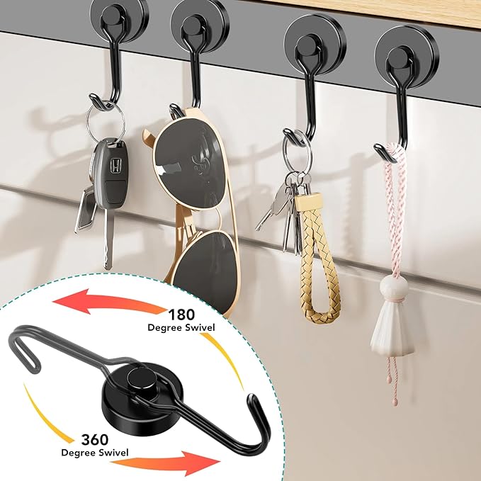 DIYMAG Magnetic Hooks, 80LBS Heavy Duty 32 Pack 2026 Cruise Ship Essentials - Image 5