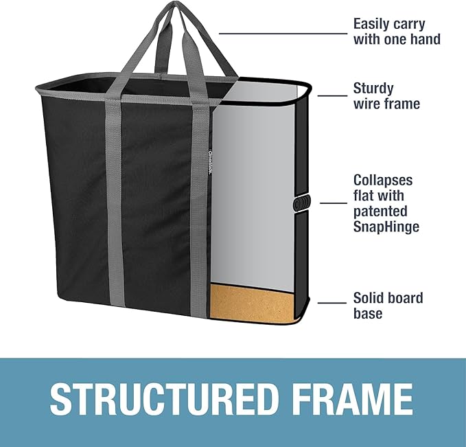 CleverMade Collapsible Laundry Caddy, 64L Pop-Up Hamper, 2 Pack - Image 6