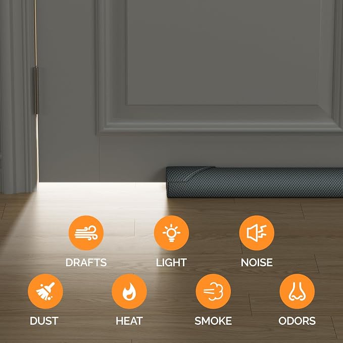 fowong Door Draft Stopper 30", Adjustable Under Door Noise Stopper, Block Drafts - Image 2