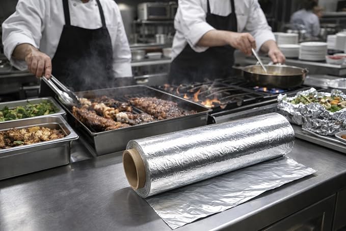 18" x 500' Heavy Duty Aluminum Foil Roll, Food Safe Commerical Grade Extra - Image 7