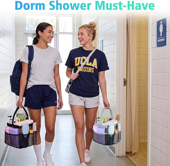 EUDELE 2 Pack Mesh Shower Caddy Portable - Image 2