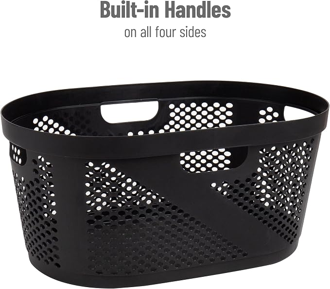 Mind Reader 40L Ventilated Laundry Baskets, Lightweight Clothes Hamper - Image 5