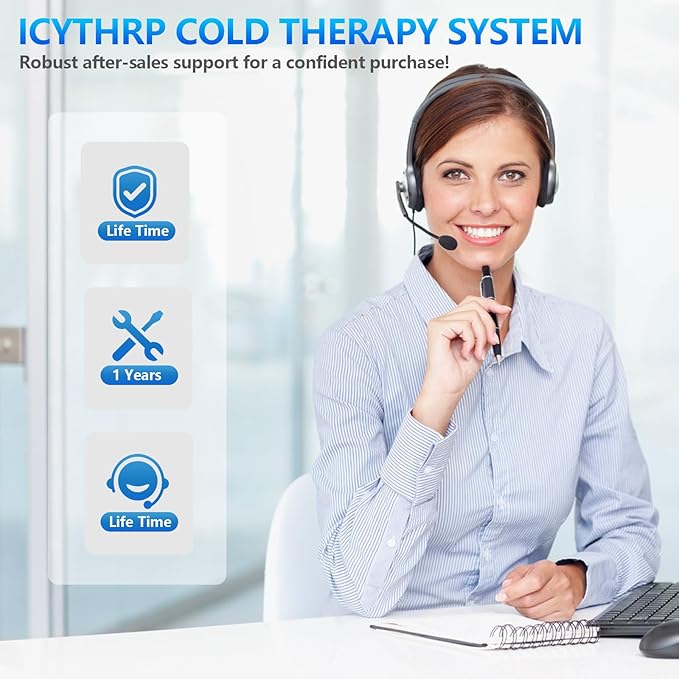 Cold Therapy Machine with Programmable Timer, Portable Ice Machine for Hip After Surgery, Hip Replacement Recovery System, Cryotherapy Pain Relief with Compression Pad