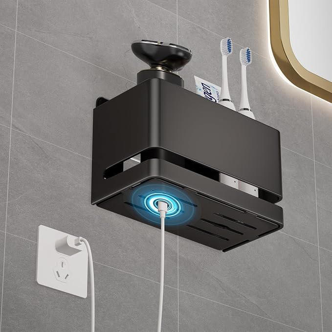 Electric Toothbrush Holder, Wall Toothbrush Holder Bathroom，2 Slot | Made of - Image 3