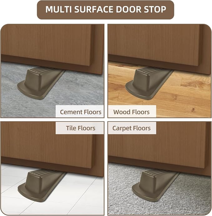 JZWBLILY Door Stoppers for Bottom of Door on Floor, Premium Rubber Door Stopper - Image 5