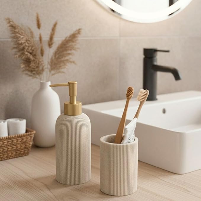 Sand Beige Hand Soap Dispenser - Image 3