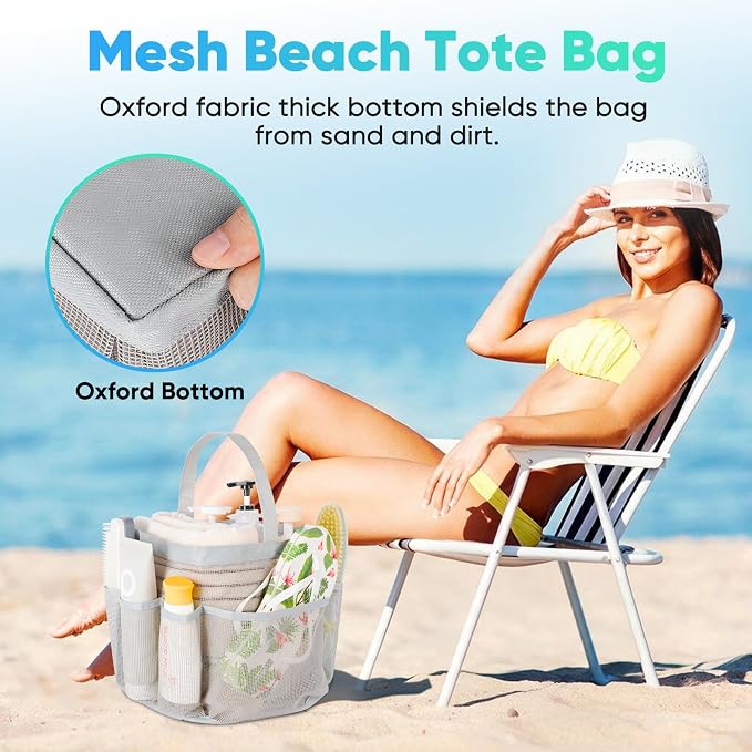 EUDELE 2 Pack Mesh Shower Caddy Portable - Image 6