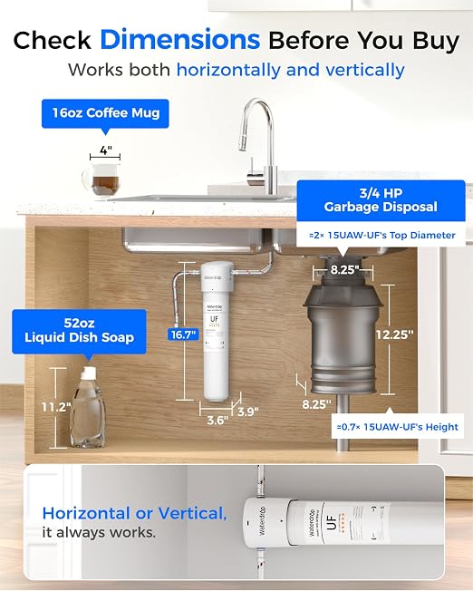 Waterdrop 15UAW-UF 0.01 μm Ultra Filtration Under Sink Water Filter System | - Image 5