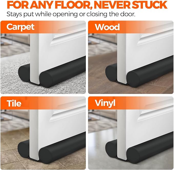 Holikme Door Draft Stopper Weather Stripping Adjustable Door Sweeps, Windproof - Image 3