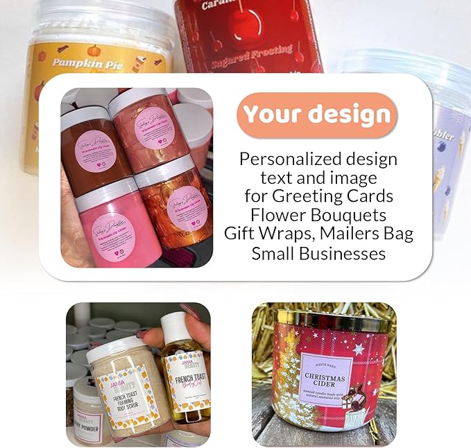 100-500 Custom Personalized Labels, Customized Stickers With Any Image Logo and Text for Business, Thank You Labels, etc. (Hexagon, 1 Inch)