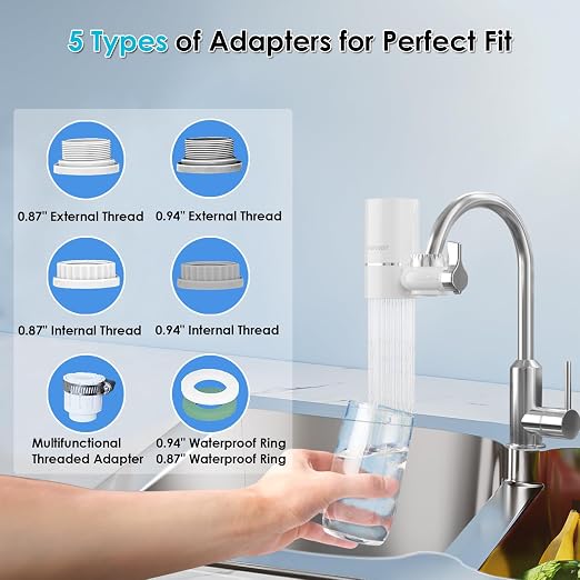 Vortopt Faucet Water Filter for Sink, T1 Rapid Flow, NSF Certified. | 400 - Image 8