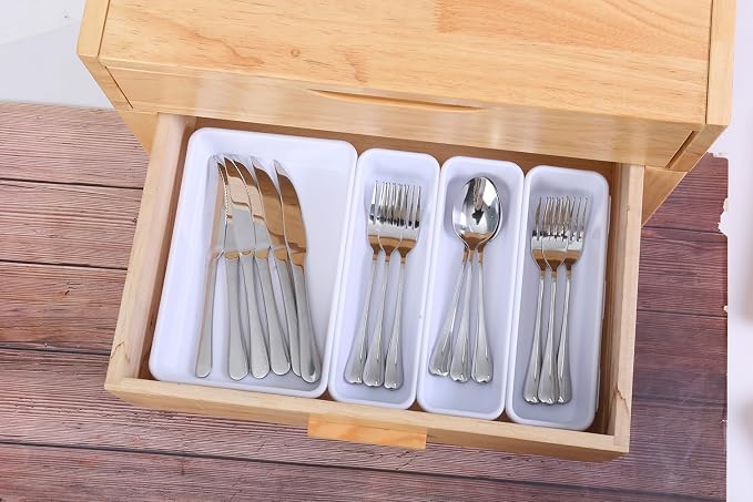 Kutesna 15PCS Interlocking Drawer Organizer, Plastic Desk Organizer Set | - Image 4