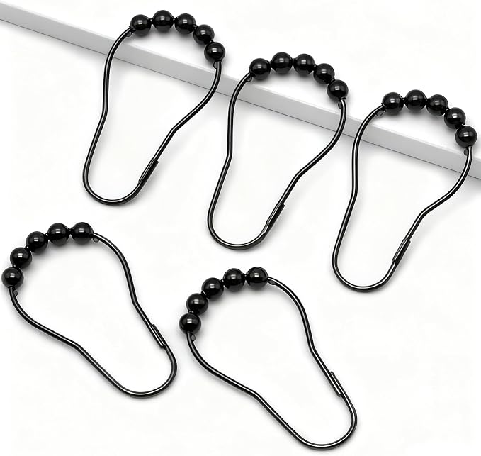 Shower Curtain Hooks Rings, Free Sliding Shower Hooks - Image 7