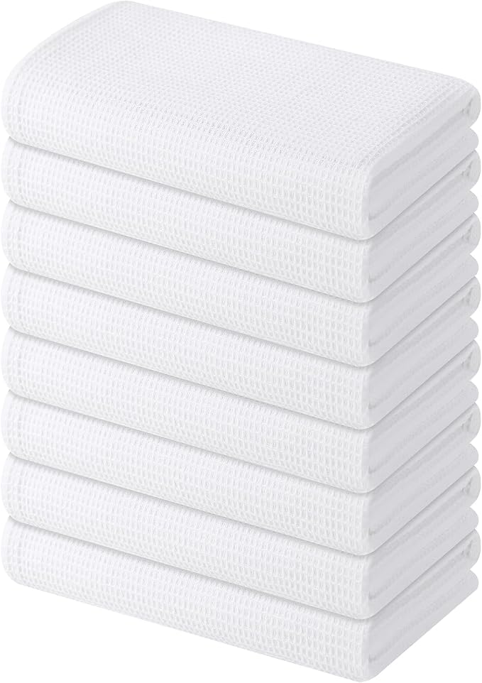 Homaxy 100% Cotton Waffle Weave Kitchen Towels, 8 Pack by Homaxy