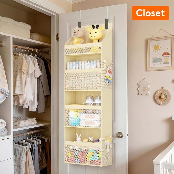 Lifewit 4 Tier Over the Door Organizer, Diaper Hanging Storage - Image 2