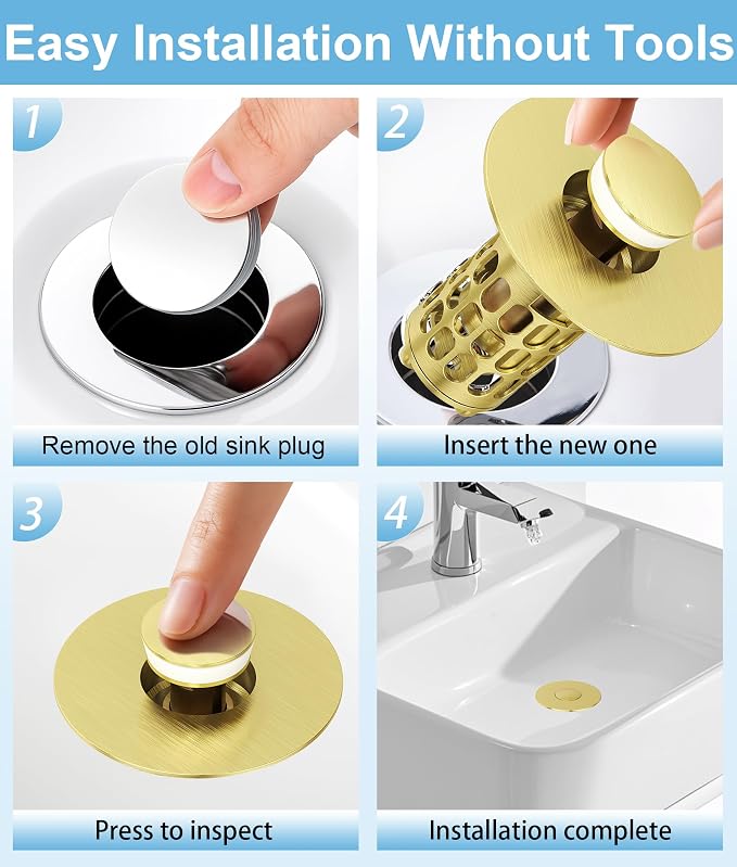 QYHNYJF Upgraded Bathroom Sink Stopper - Image 5