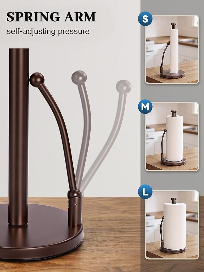 SMARTAKE Paper Towel Holder Countertop, Non-Slip Weighted Base - Image 2