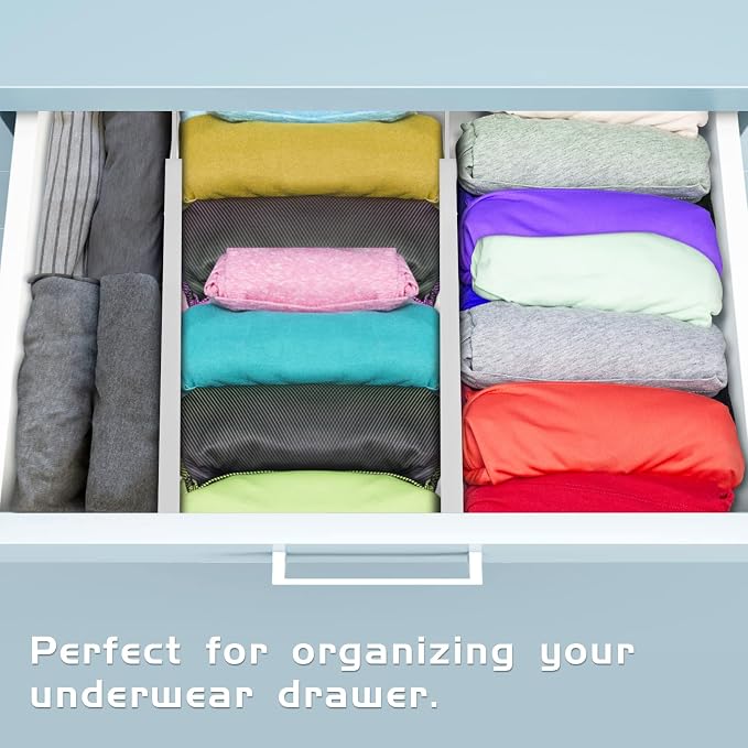 4 Pack Bamboo Drawer Dividers Organizer - Image 7