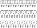 Lansian 44 Pack Curtain Rings by Lansian
