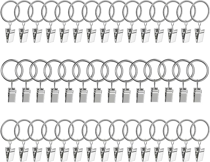 Lansian 44 Pack Curtain Rings by Lansian