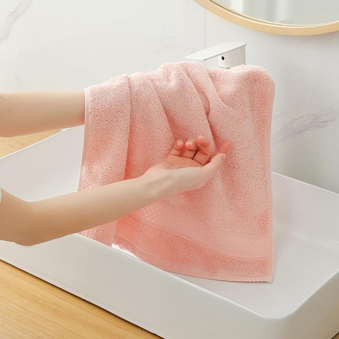 6 Pack Hand Towel Set, 16 by 28 inches, 100% Cotton Ultra Soft and Highly - Image 4