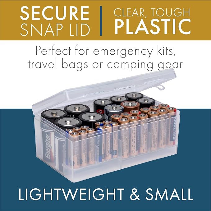 Dial Industries Battery Storage Organizer Case, Holds 12 AAA, 12 AA, 4D | Keeps - Image 2