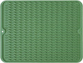 Silicone Dish Drying Mat, Non-Slip Easy Clean Sink Mat, Dark Green, Large by MODENGKONGJIAN