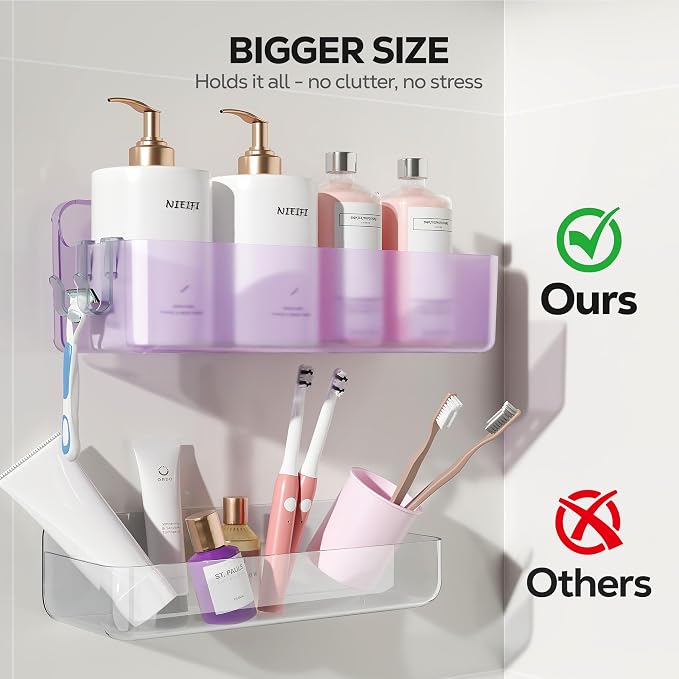 Nieifi Adhesive Shower Shelves, 5 Pieces - Image 4