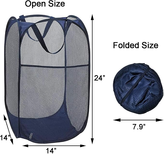 2 Packs Mesh Pop up Laundry Hamper - Image 2