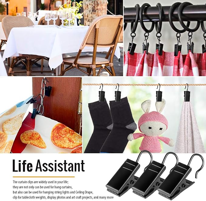 Teenitor 100 Pack Small Curtain Clips Curtain Hooks - Image 5