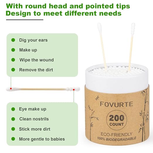 Bamboo Cotton Swabs 400 Count - Image 3