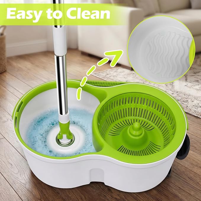 Masthome Spin Mop Bucket Set, Small Mop Bucket System - Image 3