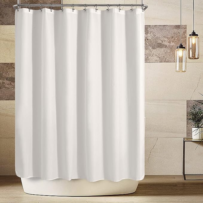 ALYVIA SPRING 108x72 Extra Wide Waterproof Shower Curtain or Liner White - Image 6