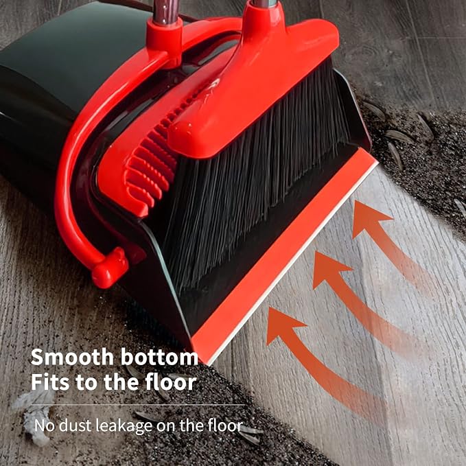 Broom and Dustpan Set Long Handle Home Cleans Collapsible Broom - Image 2