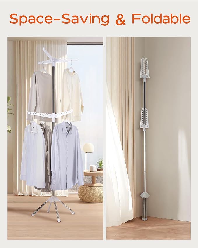 CASAMAYA Clothes Drying Rack Foldable, 74.8 inch 2 Tier Laundry Drying Rack - Image 3