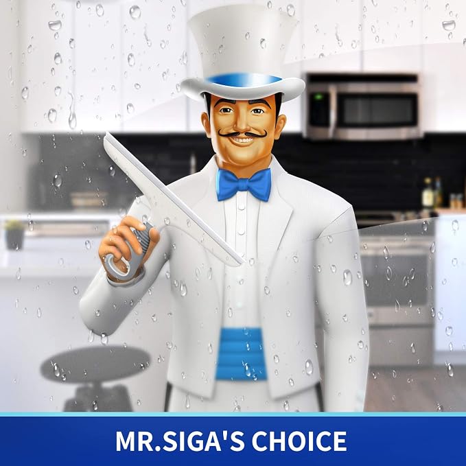 MR.SIGA Silicone Squeegee for Shower Doors, 25 cm/10 inch, streak free squeegee - Image 2