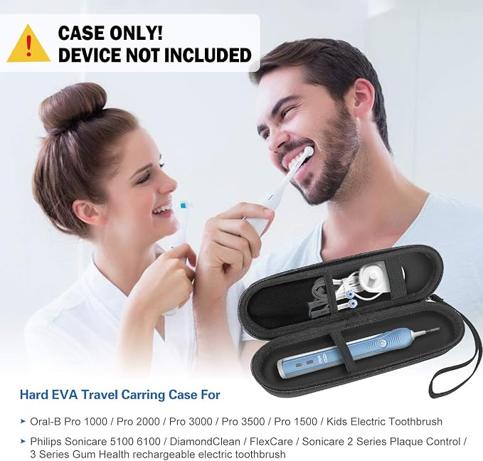 ProCase Toothbrush Travel Case for Oral-B & Sonicare -Black | Fits Oral-B - Image 2