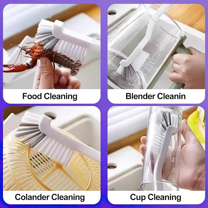 12Pcs Crevice Cleaning Brush Set, Hard Bristle Multi-Purpose Household Cleaning - Image 5