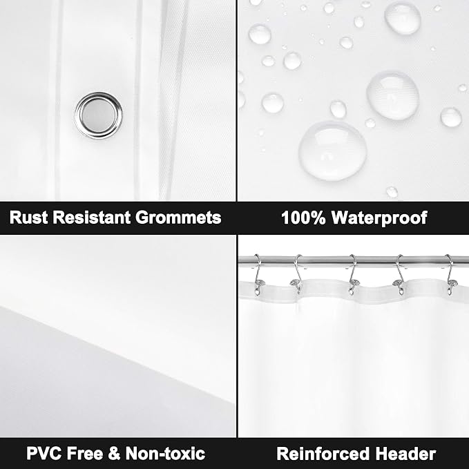 Barossa Design Frosted Shower Curtain Liner Standard Size - Image 4