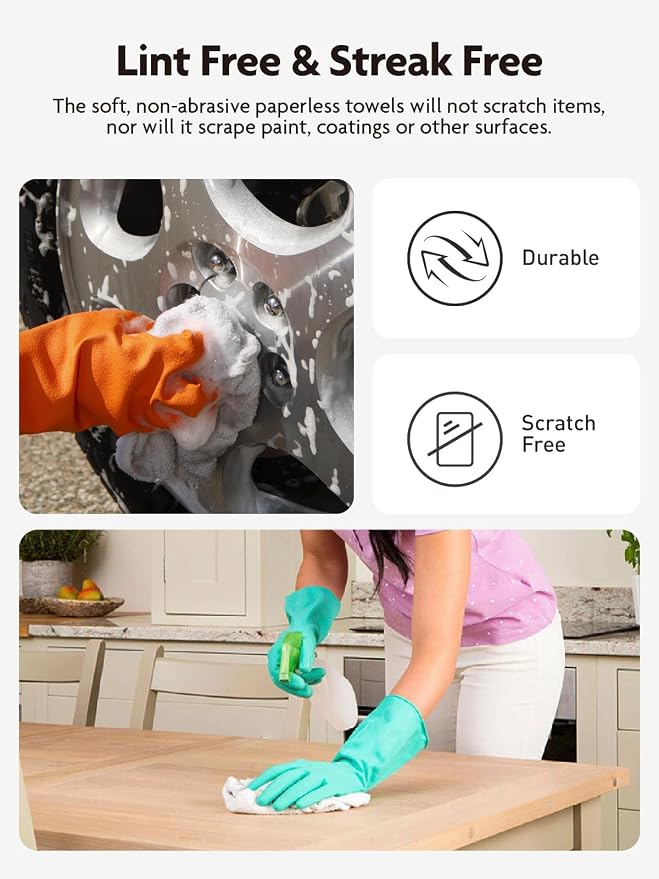 Fantasticlean Microfiber Cleaning Cloth Roll- 40 Sheets, Tear-away Microfiber - Image 3