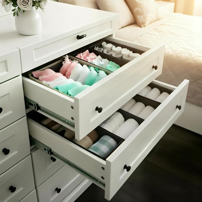 Bructhun Sock Drawer Organizer 6 Pack - Image 2