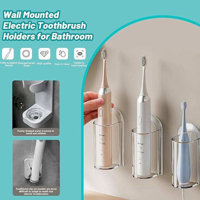 3 Pack Electric Toothbrush Holders - Image 5